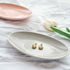 Ceramic Key Bowl for Entryway Table, 7 x 4 Key Dish Tray Catch All Bowl, Small Decorative Bowl for Key Jewelry Ring, Gray...