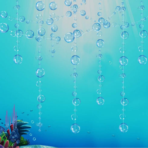 Decor365 Under The Sea Party Decorations Blue Bubble Garlands Little Mermaid Birthday Under Water Bday Hanging Streamer Beach Theme Banner Underwa...
