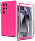 Coolwee Hot Pink Full Body Protective Case for Galaxy S24 Ultra Heavy Duty 3 Layers Rugged Shockproof Women for Samsung Galaxy S24Ultra 6.8 inch S...