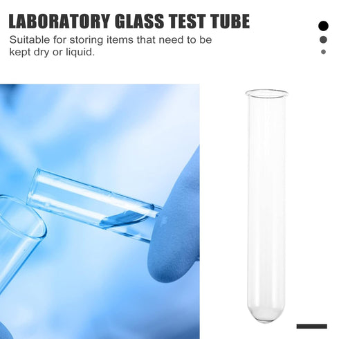 10pcs Test Tube Professional Bottle Scientific Experiments Container Glass Bottle Glass Tube Container Experiments Transparent Container...