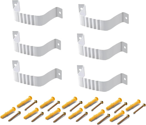 Downspout Adapter Gutter Downspout Strap 2x3 Leader Strap 2x3 6pcs (White)...