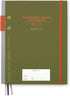 DesignWorks Ink Standard Issue Army Green and Chili Planner Notebook No. 3 Journal with 192 Lined Pages, Elastic Closure, Pen Holder, and 3 Ribbon...
