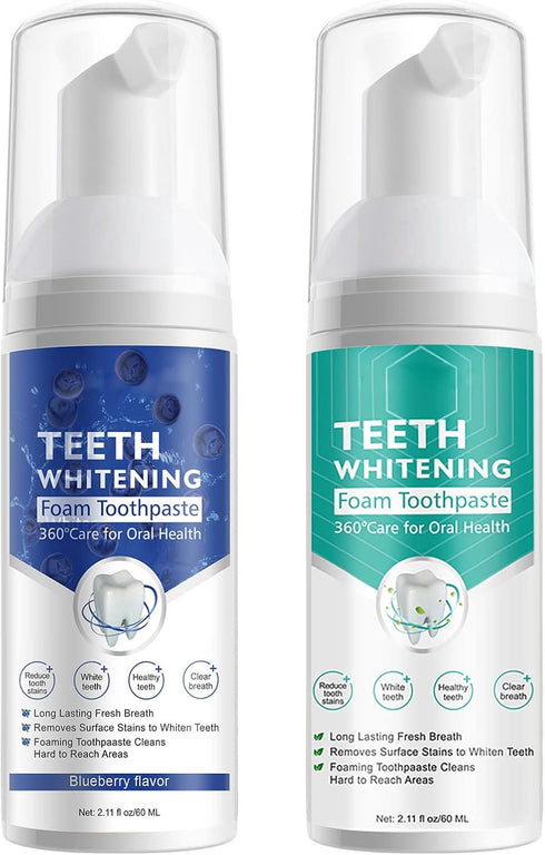 Foam Toothpaste, Whitening Toothpaste, Baking Soda Toothpaste, Ultra-fine Mousse Foam Deeply Cleaning Gums, for Great Oral Care & Whitening Result...