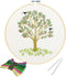 Full Range of Embroidery Starter Kit with Pattern, Kissbuty Cross Stitch Kit Including Embroidery Cloth with Plant Pattern, Bamboo Embroidery Hoop...