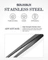 12-inch Cooking Tweezer and Offset Tweezer Set, Tongs Precision Serrated Tips, Stainless Steel Professional Chef Tweezer Kitchen Tools for BBQ, Pl...