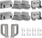 GRENFU Retractable Baby Gate Replacement Parts Kit Grey Pet Gate Full Set Wall Mounting Hardware with Brackets Anchors and Screws...