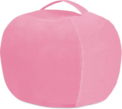 Posh Stuffable Kids Stuffed Animal Storage Bean Bag Chair Cover - Childrens Toy Organizer, Large 38" - Solid Pink...