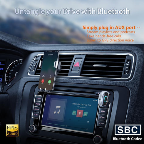 Aux Bluetooth Adapter for Car Stereo: Easy to Connect Wirelessly Phone to Auto Audio...
