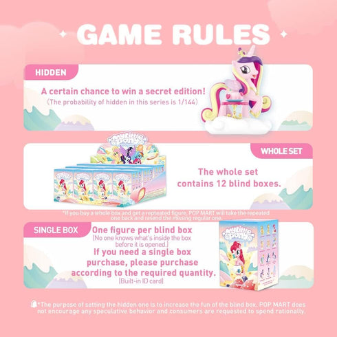 POP MART My Little Pony Leisure Afternoon Series, My Little Pony Blind Box Figures, Random Design Action Figures Collectible Toys Home Decorations...