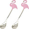 Maydahui 2PCS Flamingo Spoons 5.1 inch Animal Spoon18/10?304?Stainless Steel Dessert Coffee Stirring Spoon Teaspoon Tableware Kitchen Tools...