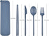 Camping Utensil Set, Reusable Utensils Set with Case, Plastic Cutlery Set Forks Spoon Tableware Chopsticks, Portable Cutlery Set for Travel Picnic...
