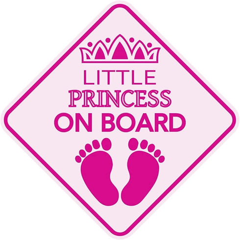 Princess On Board Car Sign - Princess On Board Decal - Princess Automotive Sign - Princess On Board Sticker for Cars - Princess On Board Window De...