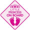 Princess On Board Car Sign - Princess On Board Decal - Princess Automotive Sign - Princess On Board Sticker for Cars - Princess On Board Window De...