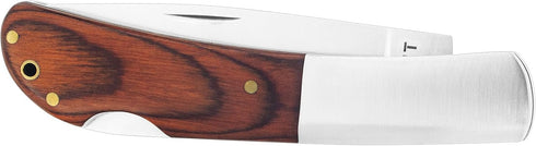 Pocket Knife, EDC Floding Knife with Stainless Steel Blade and Wood Handle, Blade Length 3in...