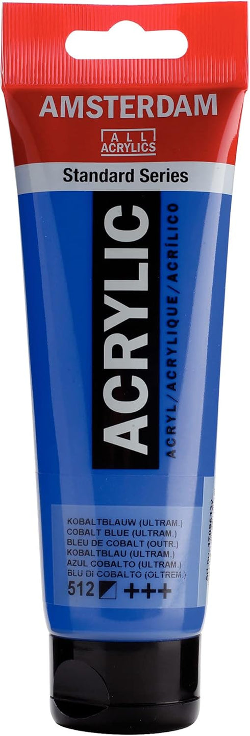 Amsterdam Standard Series Acrylic Tube 120ml Cobalt Blue (Ultramarine) 512 (17095122)...