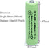 AA 600mAh 1.2V NiMH Rechargeable Batteries for Solar Light,Solar Lamp,Garden Lights Green(4 PCS)...