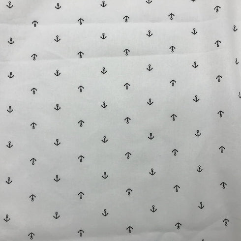 Printed Anchors Cotton Fabric 59inch Width Mediterranean Sea Travel Themed for Sewing DIY Craft and Apperals...