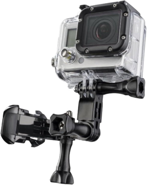 Universal Action Camera Accessory Mount Kit, Curved & Flat Adhesive Sticky Mount, Quick Release Buckle Mount, J-Hook Buckle Mount, 3-Way Pivot Arm...