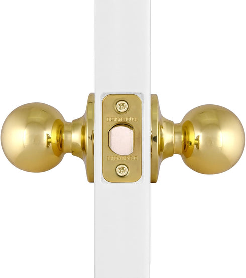 Design House 782912 Ball Passage Hall and Closet Door Knob, Polished Brass...