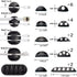 OHill Desk Cable Management Cord Organizer, 24 Pack Black Self Adhesive Cord Holder Cable Clips, Ideal Cable Organizer Wire Keeper for Desk, Night...