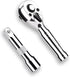 Stubby Ratchet Set- 3/8" Drive Ratchet Handle with a Extension Bars, Gift for Men 72-T Reversible Quick Release Head Premium Mini Ratchet Wrench f...