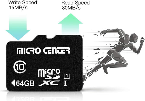 INLAND Micro Center 64GB Class 10 MicroSDXC Flash Memory Card with Adapter for Mobile Device Storage Phone, Tablet, Drone & Full HD Video Recordin...