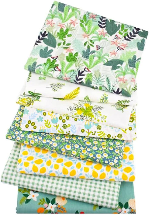 Fat Quarters Fabric Bundles, 8 Pcs 100% Cotton 19.69” x 19.69” (50 x 50cm) Precut Quilting Fabric Squares Sheets for DIY Patchwork Sewing Quilting...