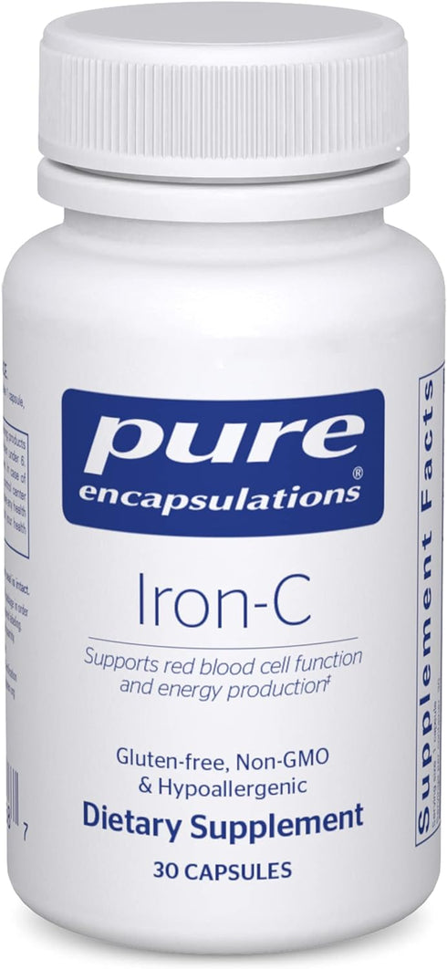 Pure Encapsulations Iron-C | Iron and Vitamin C Supplement to Support Muscle Function, Red Blood Cell Function, and Energy* | 30 Capsules...