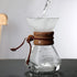Coffee Brewer,Pour Over Coffee Maker 400ml Double Filter Wooden Sleeve Coffee Brewer Filter Suitable for Home Cafe Parties...