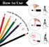 Moalin 12Pcs Sewing Mark Pencil, Sewing Fabric Pencils Free Cutting Crayons Sewing Fabric Pencil Tailor's Marking and Tracing Tools (6 Colors)...