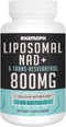 Liposomal NAD+ 800 mg with Trans-Resveratrol 300 mg, Max Absorption, Actual NAD+ Boosting Supplement for Healthy Aging, Cellular Energy, DNA Repai...