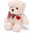 Small Teddy Bear with Heart Cute White Teddy Bear Stuffed Animal Valentine's Day Soft Stuffed Bear Plush Bear Plushie Toys Gifts for Girlfriend Bo...