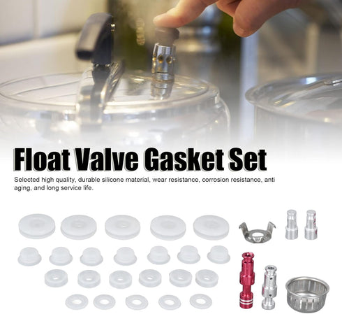 Electric Pressure Cooker Valve Gasket, Universal Valve Pressure Cooker Accessory Universal Set Anti Blocking Bracket Replacement for Normal Pressu...