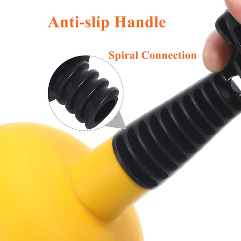 Sink Plunger, Easy to use Mini Plunger with Short Handle, Powerful Plunger Unclogging Tool for Kitchen Sink, Shower, Bathroom Drains, Bath, Yellow...