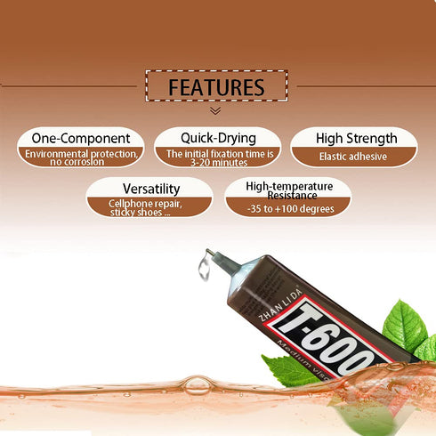 Ceramic Glue, Heat Resisting Strong Tile Adhesive for Porcelain and Pottery Repair Instant Clear Super Glue Waterproof Sealant for DIY Crafts Glas...