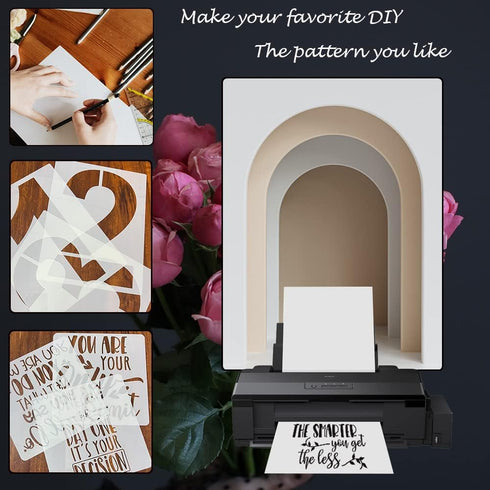 10 Pcs 7 Mil Blank Stencil Sheets, 12 x 12 Inches Mylar Templates Material for Stencils, Reusable Accetate Sheets for Crafts, Clear Craft Plastic ...