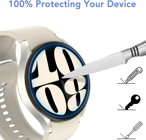 SPGUARD [2Pack Galaxy Watch 6 40mm Screen Protector, Auto-alignment Installation Kit Accessories Tempered Glass Screen Protector for ONLY Samsung ...