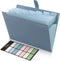 SKYDUE Expanding File Organizer with 8 Pockets, Accordion File Folders with Labels, Portable Document Paper Bill Receipt Organizer, Home College S...