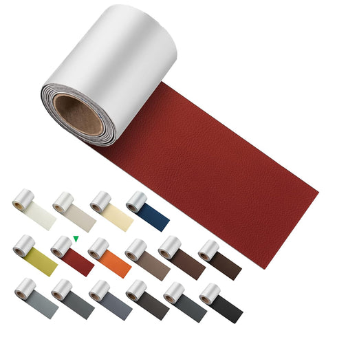 ILOFRI Leather Repair Patch Tape 3x60 inch, Strong Adhesion Backing Self Adhesive Vinyl and Leather Repair Kit for Couch, Car Seats, Boat Seats, S...