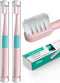 Pink*2Pcs, Travel Essentials Electric Toothbrush Lasting for 90 Days Sonic Electric Travel Size Toiletries Waterproof Portable Mini Design for Dai...