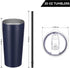 VEGOND 20oz Tumbler Bulk with Lid and Straw 1 Pack, Stainless Steel Vacuum Insulated Tumbler, Double Wall Coffee Cup Travel Mug, Navy Blue...