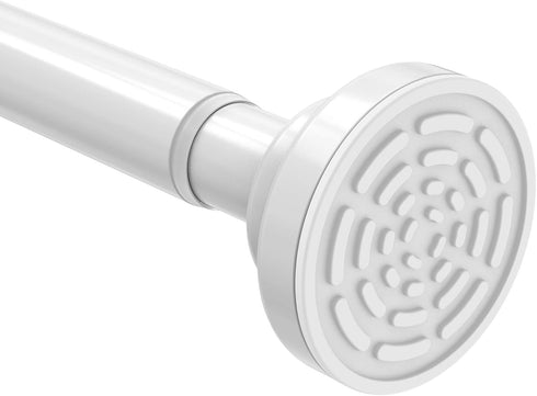 TEECK Shower Curtain Rod, 48-85 inch Adjustable Tension Spring, Shower Curtain Rod Tension, Premium Stainless Steel, Anti-Slip, No Drilling, No Ru...