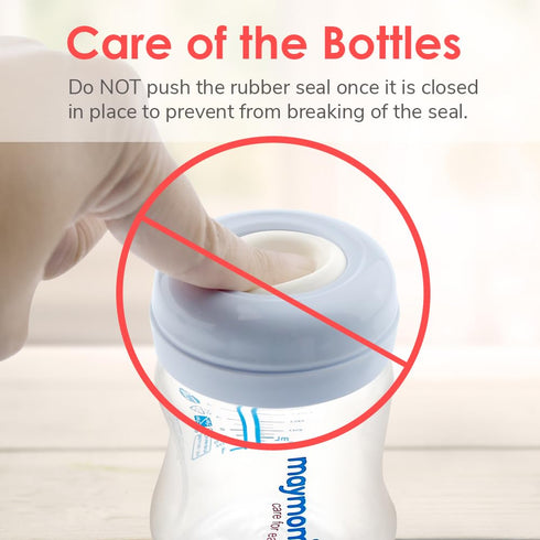 Maymom Screw Lids Aka Travel Caps with Rewritable Sealing Disc Compatible with Avent Bottle, Maymom Wide Mouth Bottles; Cap Replace Avent Natural ...