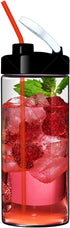 Sun's Tea Glass Travel Mug | Shaker Bottle | Water Tumbler | Water Glasses | 20oz with Lid | Ultra Clear Glass | Non-Plastic...