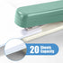 Swing-Arm Swivel Stapler, 20 Sheets Capacity, 360 Degree Rotate Desk Staplers for Booklet or Book Binding, Green...