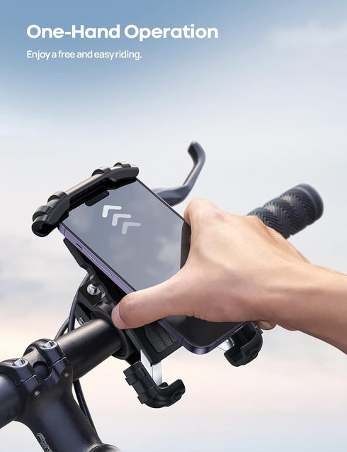 Lamicall Bike Phone Holder, Motorcycle Mount - Motorcycle Phone Holder, Handlebar Cell Phone Clamp, Scooter Phone Clip for iPhone 16 Pro Max/Plus,...