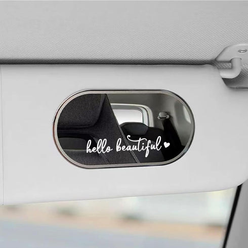 3 x Hello Beautiful Car Mirror Decal - Rearview Mirror Decal, Car Window Decal, Affirmation Car Stickers, Vinyl Car Decals Car Accessories...