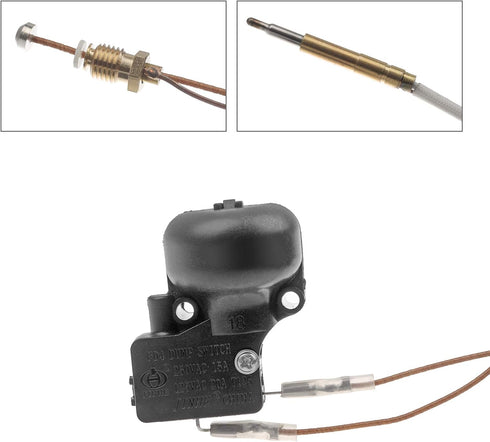 2Packs Patio Heater Thermocouple and FD4 Dump Switch, 23.5" Longer Thermocouple Compatible with Most Brand Propane Gas Outdoor Heater, Garden Heat...
