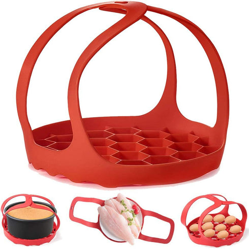 Pressure Cooker Sling, Silicone Bakeware Sling for 6 Qt/8 Qt Instant Pot, Ninja Foodi and Multi-function Cooker Anti-scalding Bakeware Lifter Stea...