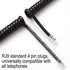 Black 2 Pack Universally Compatible Phone Cord...
